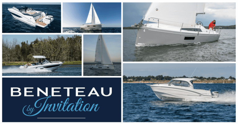 Beneteau by Invitation Event Invitation with sailboats and powerboats