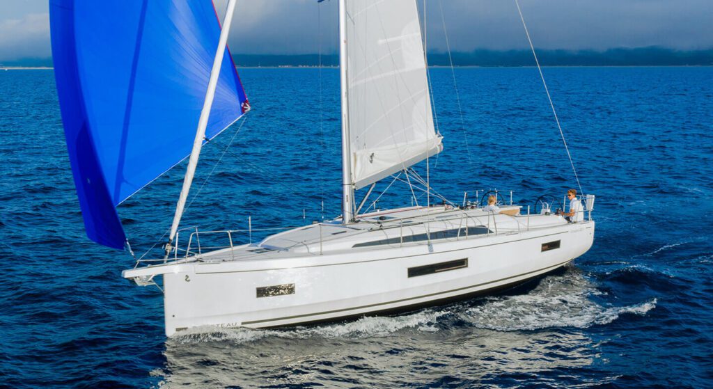 Oceanis 40.1 with blue sail