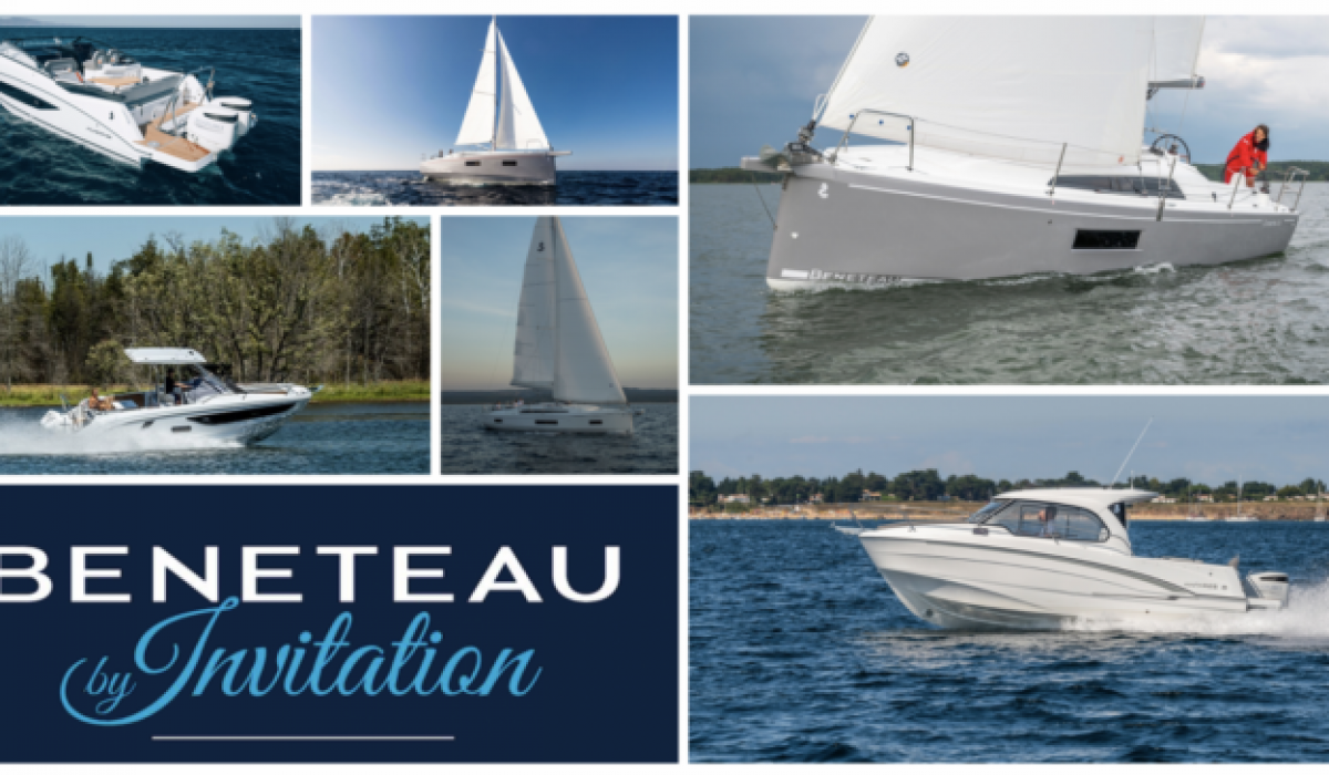 Beneteau by Invitation Event Invitation with sailboats and powerboats